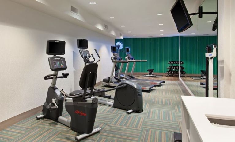 Fitness center available at Holiday Inn Express & Suites Corona.