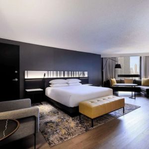 Day use room with sofa at Hyatt Regency Chicago.