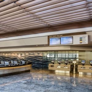 Self check-in and check-out kiosk available at Hyatt Regency Chicago.