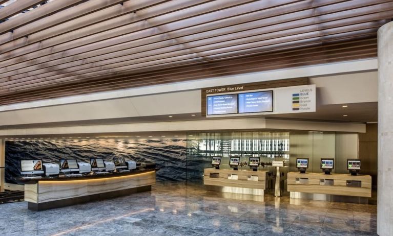 Self check-in and check-out kiosk available at Hyatt Regency Chicago.