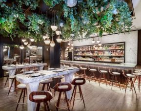 Dining area perfect for coworking at The James New York, NoMad.