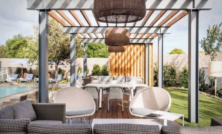 Cabanas beside the pool at Hotel Nia, Autograph Collection.