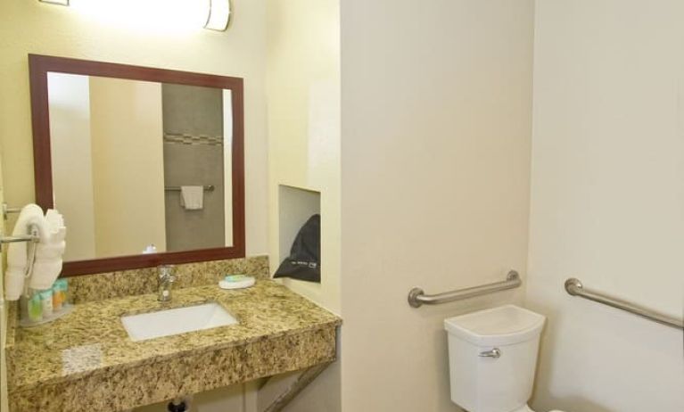 Guest bathroom with shower at The Stevenson Monterey.