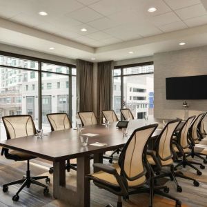 Meeting room at Home2 Suites By Hilton Chicago River North.
