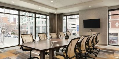 Meeting room at Home2 Suites By Hilton Chicago River North.
