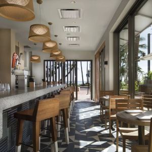 Hotel bar at Alohilani Resort Waikiki Beach.