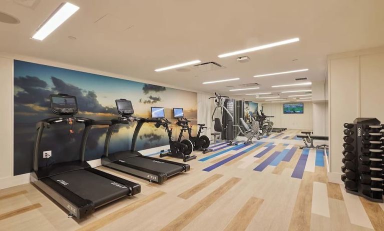 Fitness center at Margaritaville Resort Times Square.