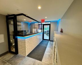 Reception area at Rose Hotel, Bronx.