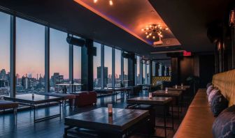 Bar with city view at Wyndham Garden Chinatown NYC.