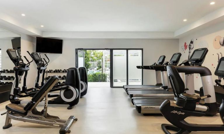 Fitness center at Renaissance Boca Raton Hotel.
