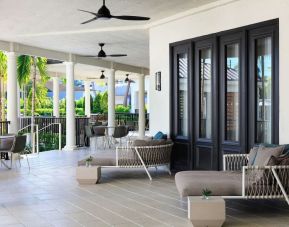 Seats in the veranda perfect for coworking at Renaissance Boca Raton Hotel.
