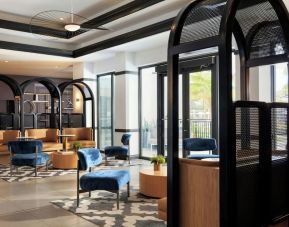 Lobby and coworking lounge at Renaissance Boca Raton Hotel.
