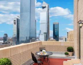 Exquisite view of the city skyline from one of the balconies at The New Yorker Hotel, A Wyndham Hotel.