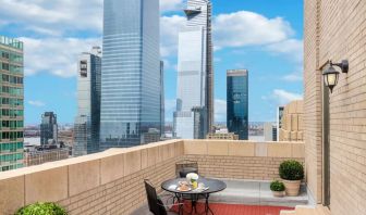 Exquisite view of the city skyline from one of the balconies at The New Yorker Hotel, A Wyndham Hotel.