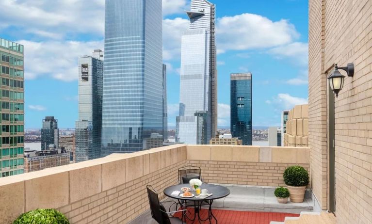 Exquisite view of the city skyline from one of the balconies at The New Yorker Hotel, A Wyndham Hotel.