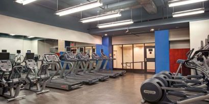 Well-equipped fitness center at The New Yorker Hotel, A Wyndham Hotel.