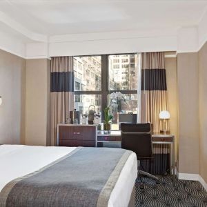 Day use room with work desk at The New Yorker Hotel, A Wyndham Hotel.