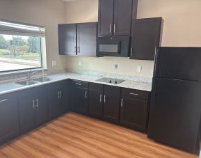 Kitchen area at Palace Inn 290 & Jones Rd.