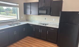 Kitchen area at Palace Inn 290 & Jones Rd.