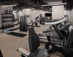 Well-equipped fitness center at Rand Tower Hotel, Minneapolis, A Marriott Tribute Portfolio Hotel.