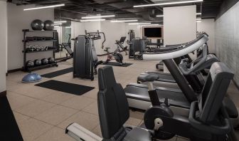 Well-equipped fitness center at Rand Tower Hotel, Minneapolis, A Marriott Tribute Portfolio Hotel.