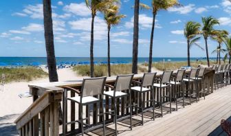 Sun deck with a view of the ocean at Plunge Beach Resort.