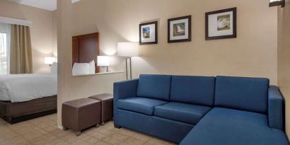 Day use room with living area at Comfort Inn & Suites Mankato.