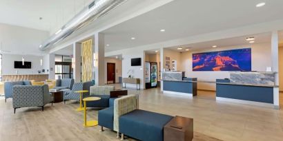 Lobby and coworking lounge at Best Western Plus Executive Residency Phoenix North Happy Valley.