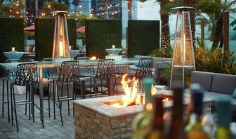 Outdoor patio at Embassy Suites By Hilton San Diego-La Jolla.