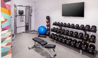 Fully equipped fitness center at Hilton Garden Inn Washington DC Downtown.