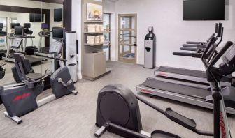 Fully equipped fitness center at Hilton Garden Inn Washington DC Downtown.