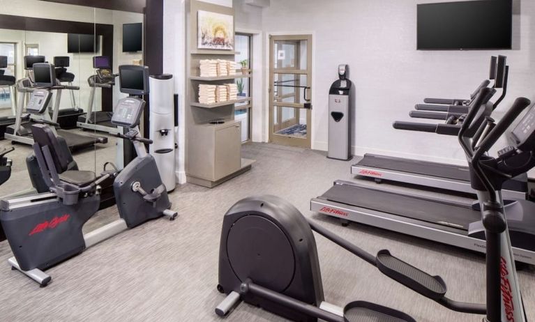 Fully equipped fitness center at Hilton Garden Inn Washington DC Downtown.