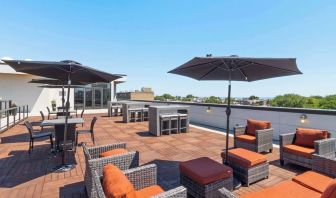 Rooftop terrace perfect for coworking at Hampton Inn Chicago North/Loyola Station.