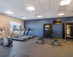 Fitness center at Hampton Inn Chicago North/Loyola Station.