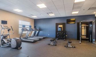 Fitness center at Hampton Inn Chicago North/Loyola Station.