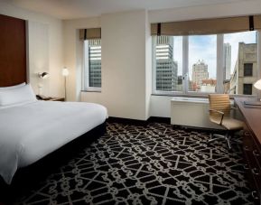 Spacious day use room with work desk at Hilton Brooklyn New York.