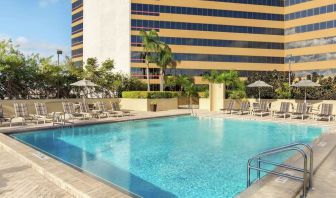 Relaxing outdoor pool at DoubleTree By Hilton Orlando Downtown.
