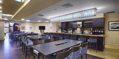 Hotel bar perfect for coworking at DoubleTree By Hilton Orlando Downtown.
