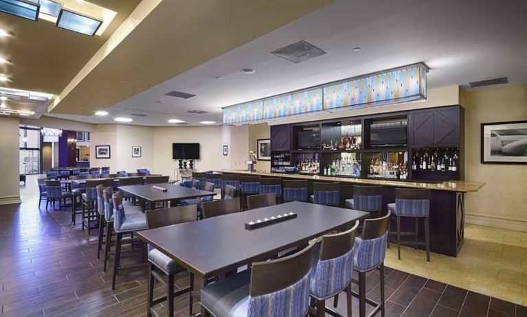 Hotel bar perfect for coworking at DoubleTree By Hilton Orlando Downtown.
