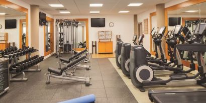 Fitness center at DoubleTree By Hilton Orlando Downtown.
