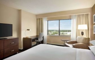 Day use room with work desk at DoubleTree By Hilton Orlando Downtown.
