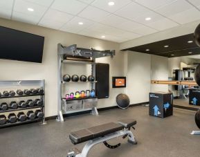 Fitness center at Tru By Hilton Milwaukee Brookfield.