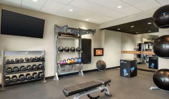 Fitness center at Tru By Hilton Milwaukee Brookfield.