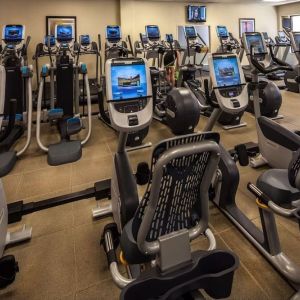 Fitness center available at Hilton Anatole.