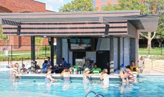 Poolside bar available at Hilton Anatole.