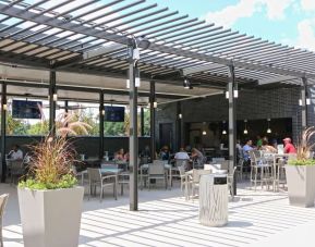 Alfresco dining at Hilton Anatole.