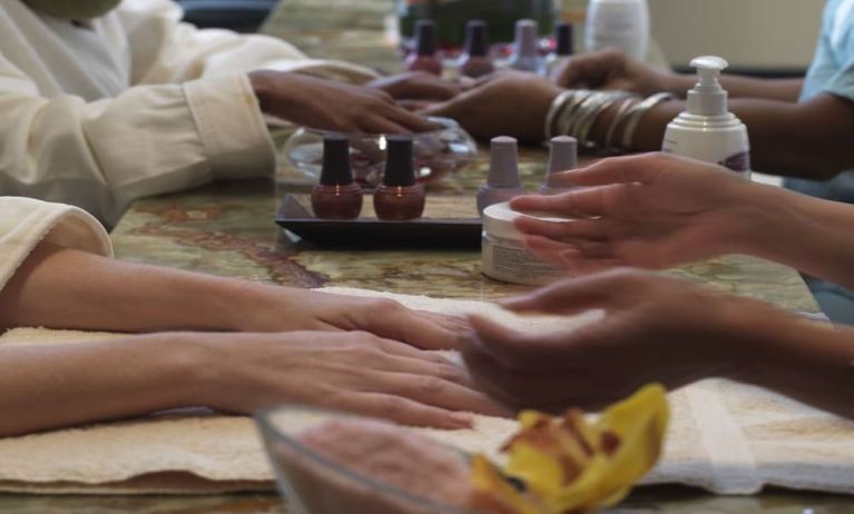 Manicures and pedicures available at Hilton Anatole.