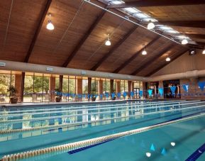 Indoor lap pool available at Hilton Anatole.