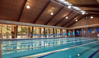 Indoor lap pool available at Hilton Anatole.