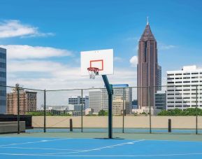 Basketball, pickleball courts and and jogging track available at Hilton Atlanta.